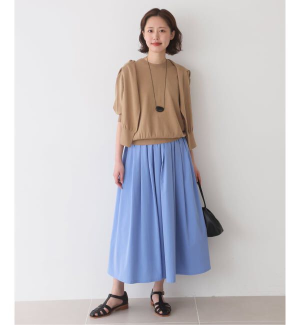 SLOBE IENA「《シリーズあり》コットンキュプラハーフスリーブプルオーバー」|ニット・セーター|