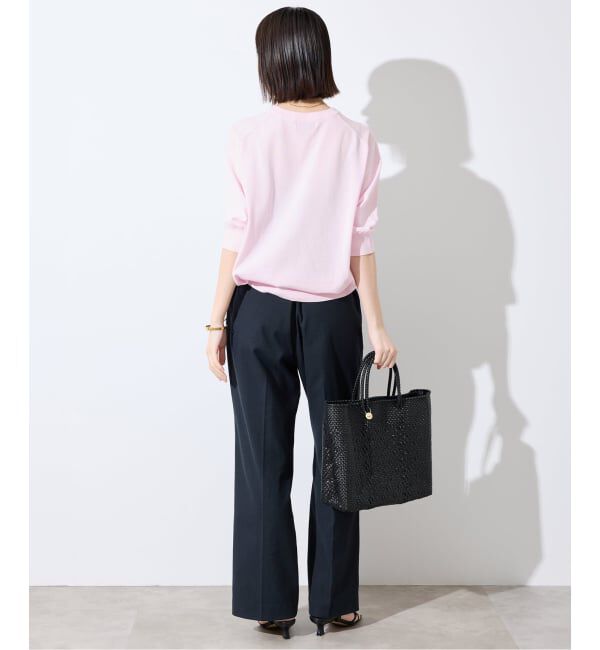 SLOBE IENA「《シリーズあり》コットンキュプラハーフスリーブプルオーバー」|ニット・セーター|