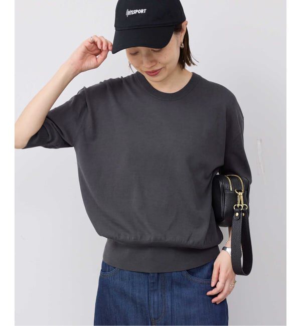 SLOBE IENA「《シリーズあり》コットンキュプラハーフスリーブプルオーバー」|ニット・セーター|