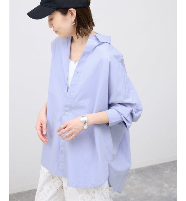 SLOBE IENA「オーバーサイズシャツ」|シャツ・ブラウス|サックスブルー B