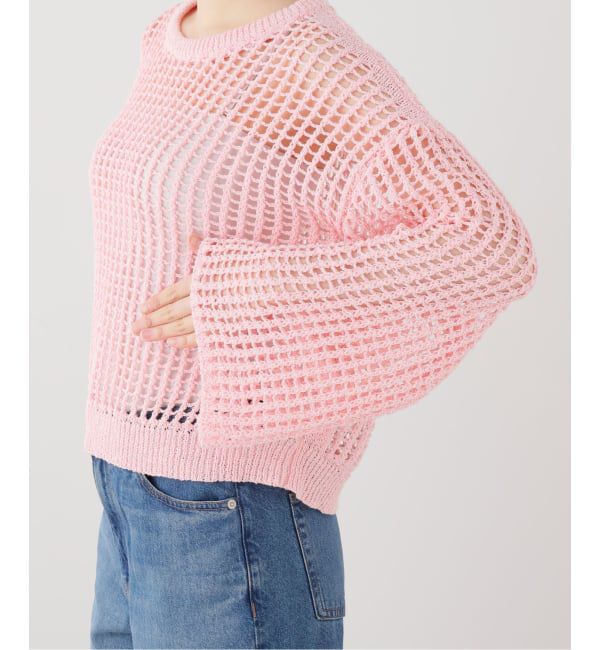 SLOBE IENA「LOGAN/ローガン SLOBE別注 カラーメッシュニット」|ニット・セーター|