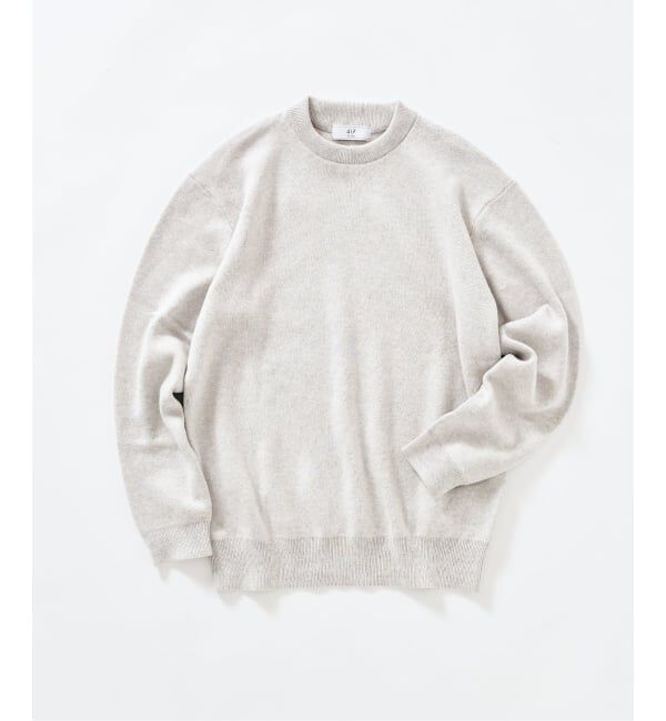 417 EDIFICE「コットンカシミヤ スムース クルーニット」|ニット・セーター|グレーB