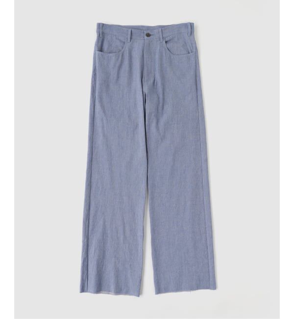 EDIFICE「la favola (ラ ファ―ボラ)  別注 Twilled Linen 5pk Buggy パンツ」|スラックス|ネイビー