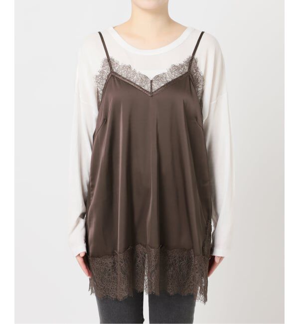 JOURNAL STANDARD relume「《追加》サテンレースキャミチュニック」|キャミソール|