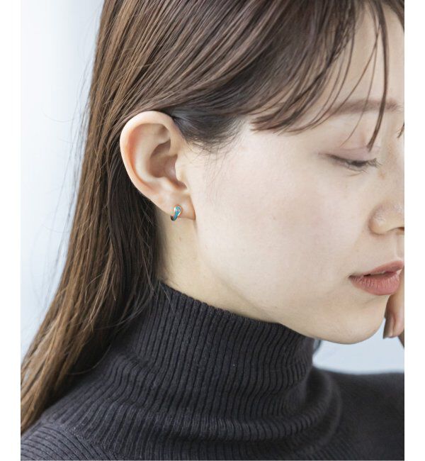 NOBLE「HIROTAKA/ヒロタカ Bird of Paradise ハーフフープピアス(片耳)」|ピアス|サックスブルー