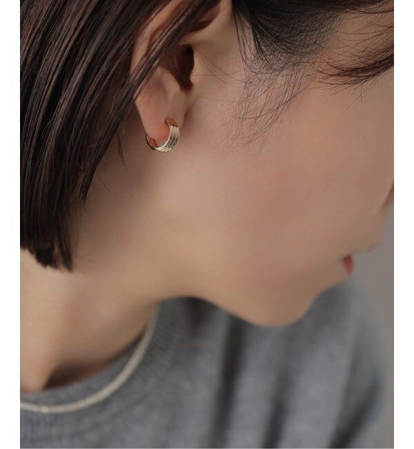 Lilas by Spick&Span「ダブルV線フープピアス K10（両耳）」|ピアス|