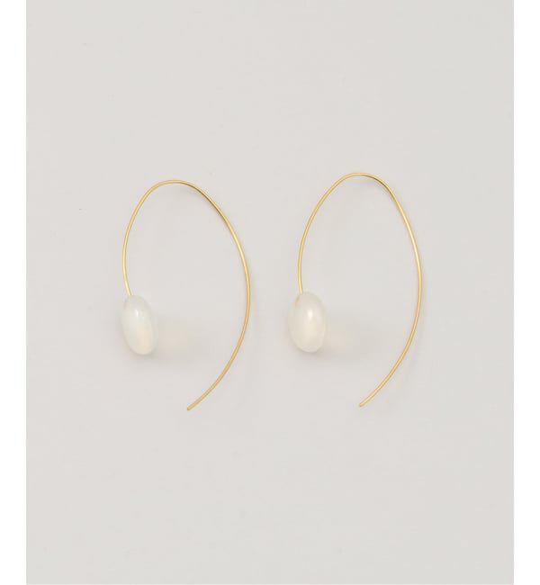 NOBLE「mounir/ムーニエ ドロップピアス(ホワイトカルセドニー)」|ピアス|