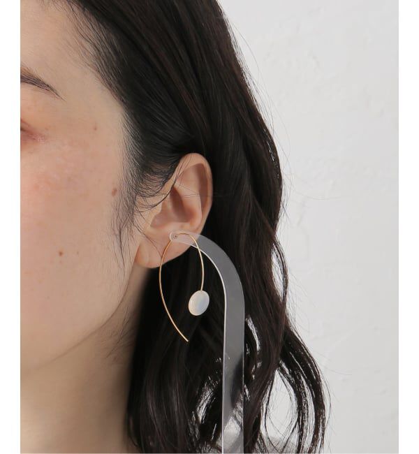 NOBLE「mounir/ムーニエ ドロップピアス(ホワイトカルセドニー)」|ピアス|