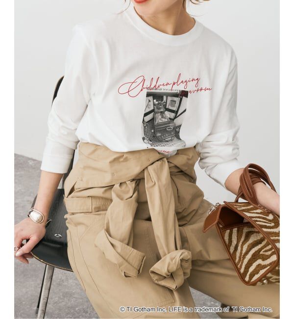 Spick and Span「GOOD ROCK SPEED / グッドロックスピード 別注 LIFE PC ロンT」|Tシャツ・カットソー|ホワイト