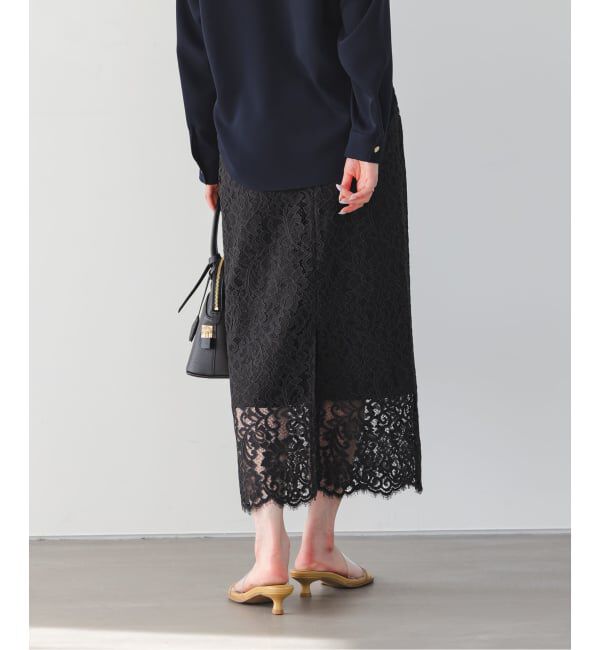 NOBLE「《WEB限定追加2》リバーレースIラインスカート」|スカート|