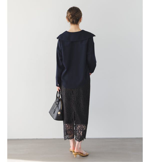 NOBLE「《WEB限定追加2》リバーレースIラインスカート」|スカート|