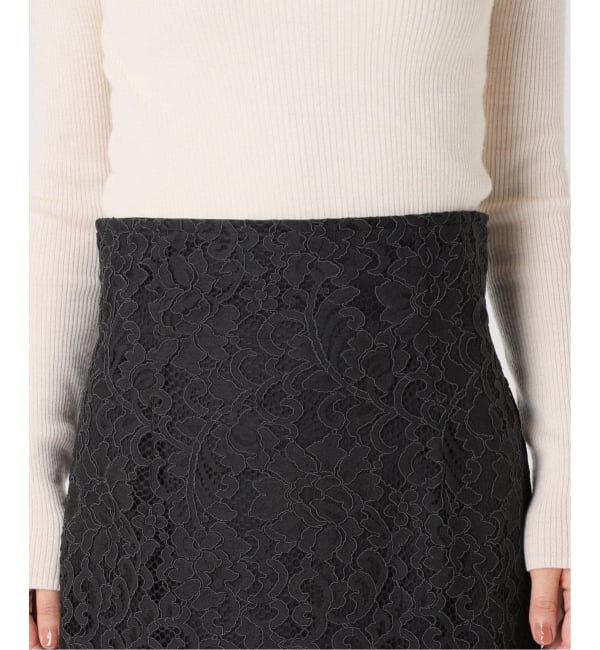 NOBLE「《WEB限定追加2》リバーレースIラインスカート」|スカート|