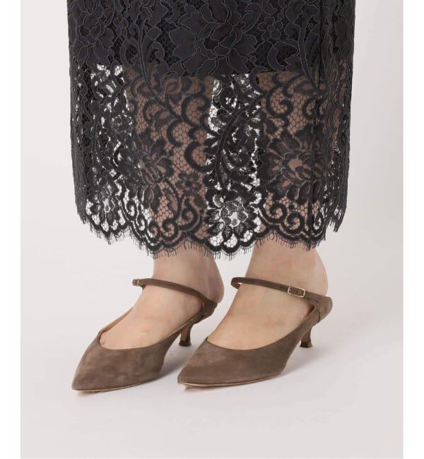 NOBLE「《WEB限定追加2》リバーレースIラインスカート」|スカート|