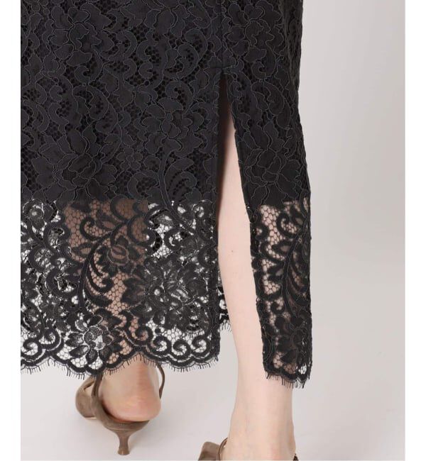 NOBLE「《WEB限定追加2》リバーレースIラインスカート」|スカート|