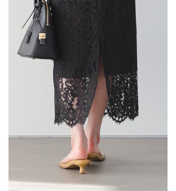NOBLE「《WEB限定追加2》リバーレースIラインスカート」|スカート|