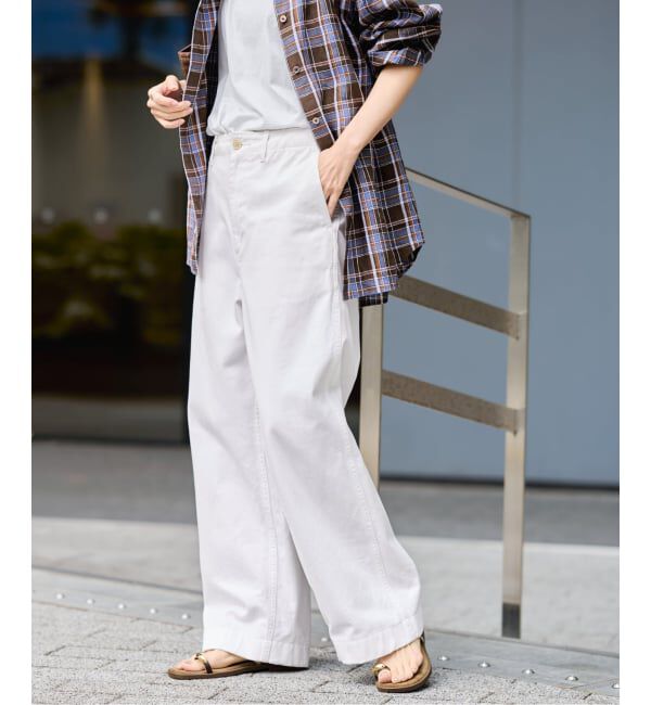 FRAMeWORK「≪一部カラーWEB限定 / 追加≫OVER SIZED CHINO パンツ 2」|チノ|ホワイト