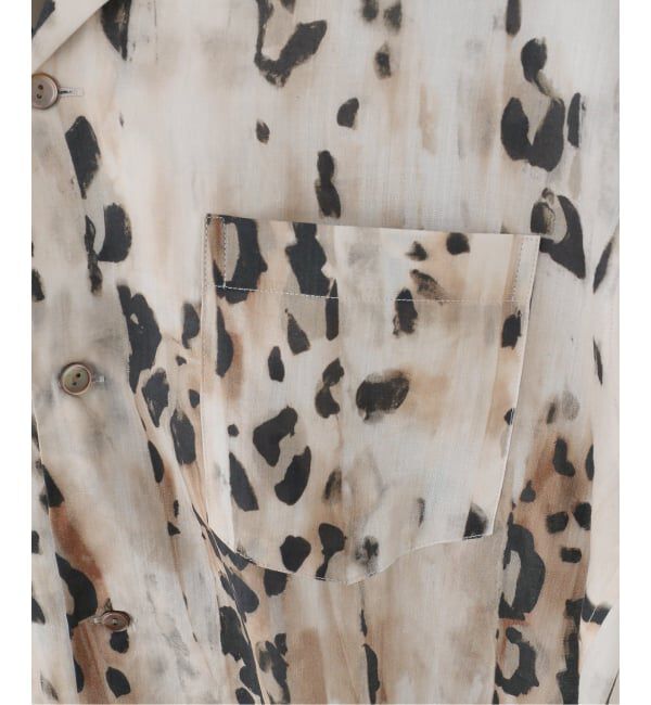 NOBLE「COUTURE D'ADAM/クチュールドアダム Leopard Italian Print Open Coller Shirt」|シャツ・ブラウス|