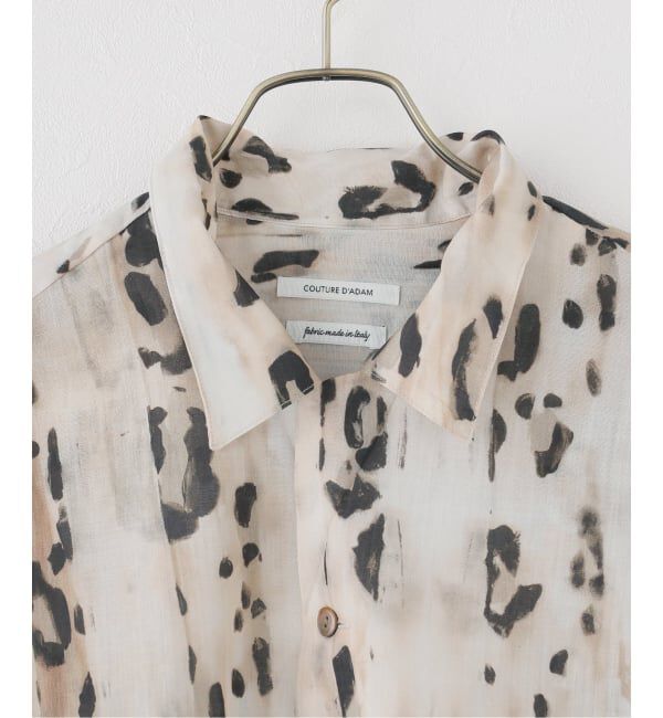 NOBLE「COUTURE D'ADAM/クチュールドアダム Leopard Italian Print Open Coller Shirt」|シャツ・ブラウス|