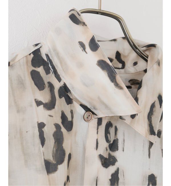 NOBLE「COUTURE D'ADAM/クチュールドアダム Leopard Italian Print Open Coller Shirt」|シャツ・ブラウス|