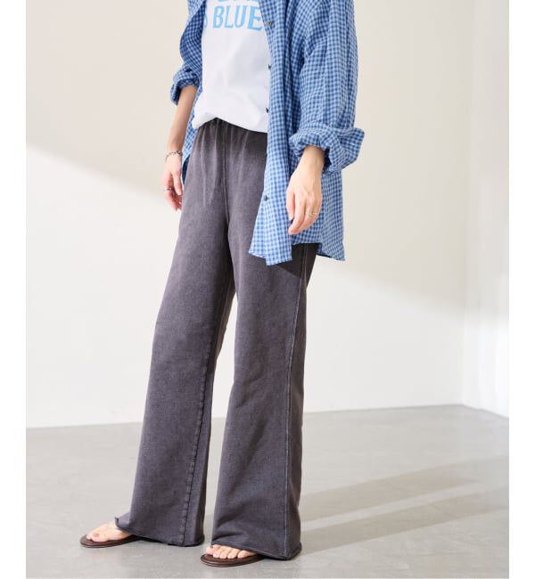 FRAMeWORK「ウェットオゾン加工インレーセミフレアパンツ」|スラックス|ブラック D