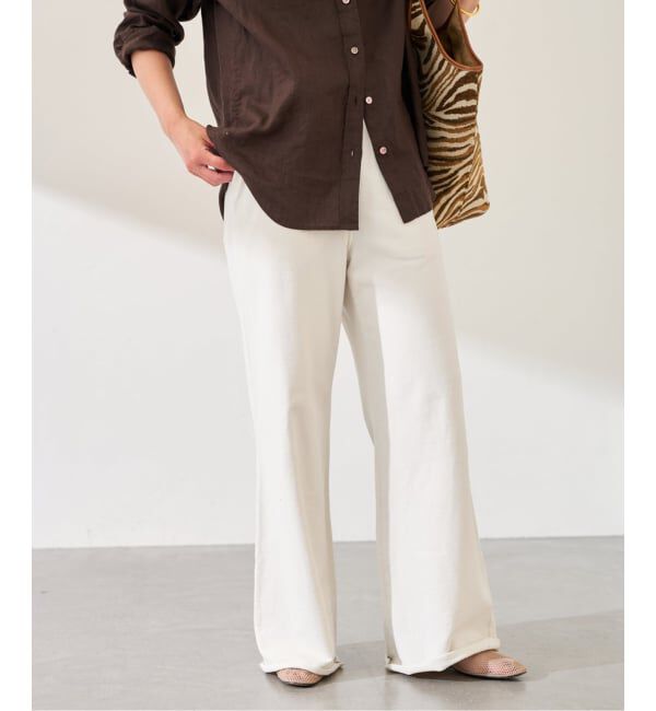 FRAMeWORK「ウェットオゾン加工インレーセミフレアパンツ」|スラックス|