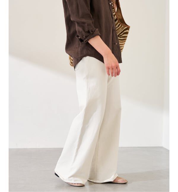 FRAMeWORK「ウェットオゾン加工インレーセミフレアパンツ」|スラックス|