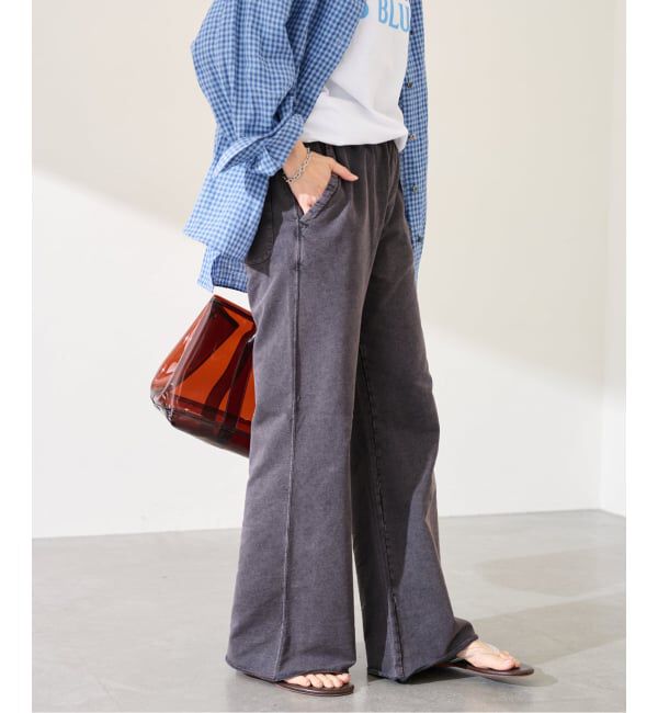 FRAMeWORK「ウェットオゾン加工インレーセミフレアパンツ」|スラックス|