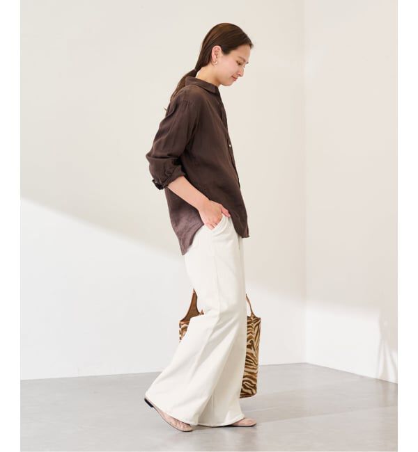 FRAMeWORK「ウェットオゾン加工インレーセミフレアパンツ」|スラックス|