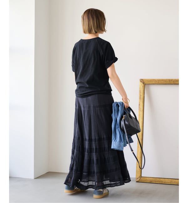 FRAMeWORK「≪追加予約≫コットンメッシュ切り替えスカート 2」|スカート|