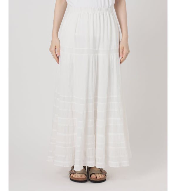 FRAMeWORK「≪追加予約≫コットンメッシュ切り替えスカート 2」|スカート|