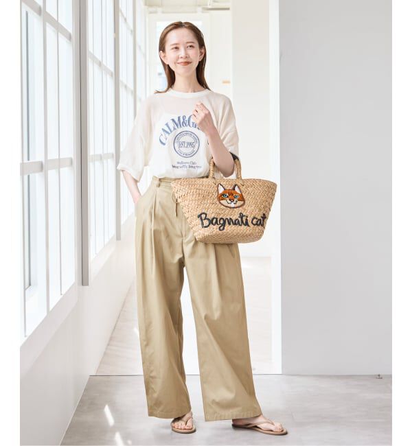 U by SPICK&SPAN「《追加予約》ルーズタックチノパンツ」|チノ|