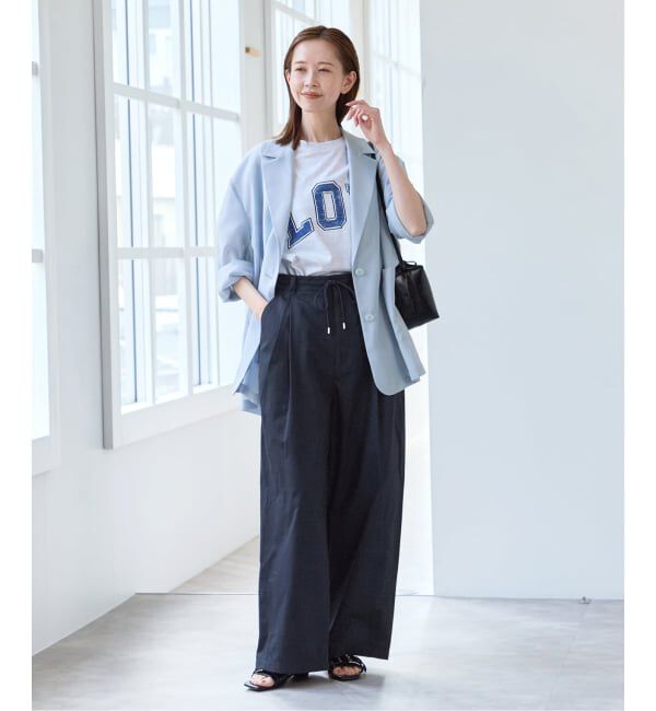 U by SPICK&SPAN「《追加予約》ルーズタックチノパンツ」|チノ|