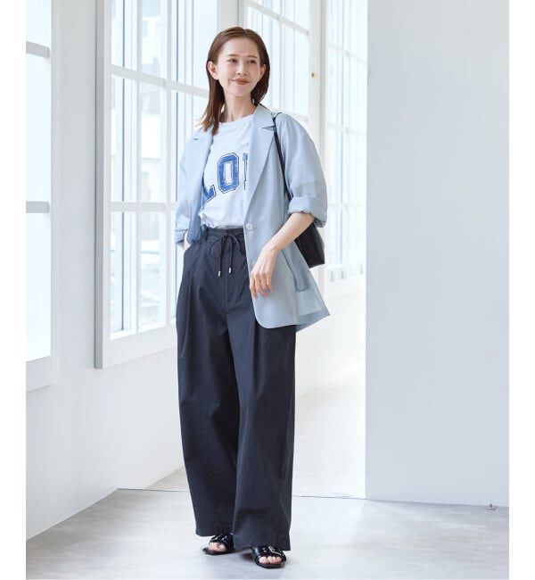 U by SPICK&SPAN「《追加予約》ルーズタックチノパンツ」|チノ|