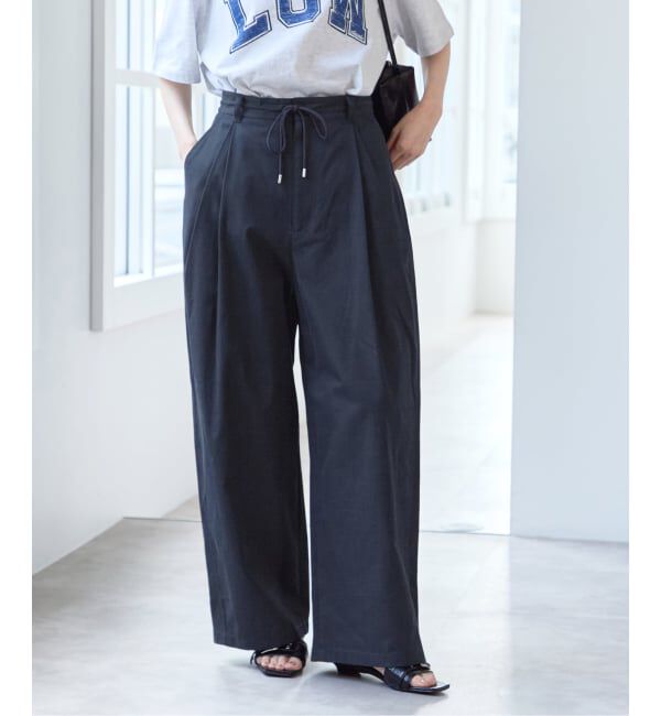 U by SPICK&SPAN「《追加予約》ルーズタックチノパンツ」|チノ|