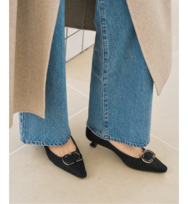  「3.5cmオーバルパーツパンプス」|パンプス|ブラック