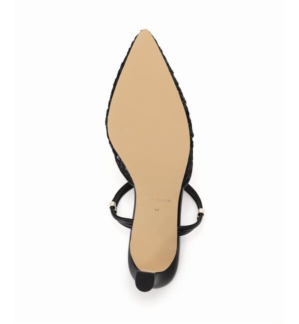  「5cmポインテッドフラワースパンコールミュール」|パンプス|