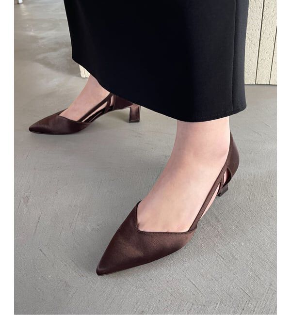  「5cmポインテッドサイドオープンパンプス」|パンプス|