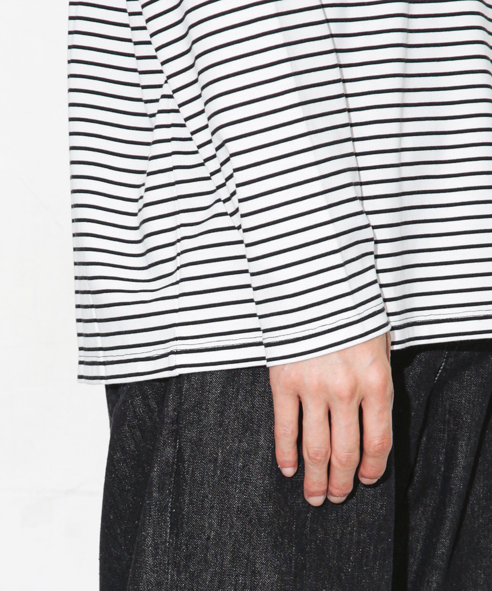 nano･universe「Anti Soaked 汗染み防止ボーダークルーネックT長袖」|Tシャツ・カットソー|