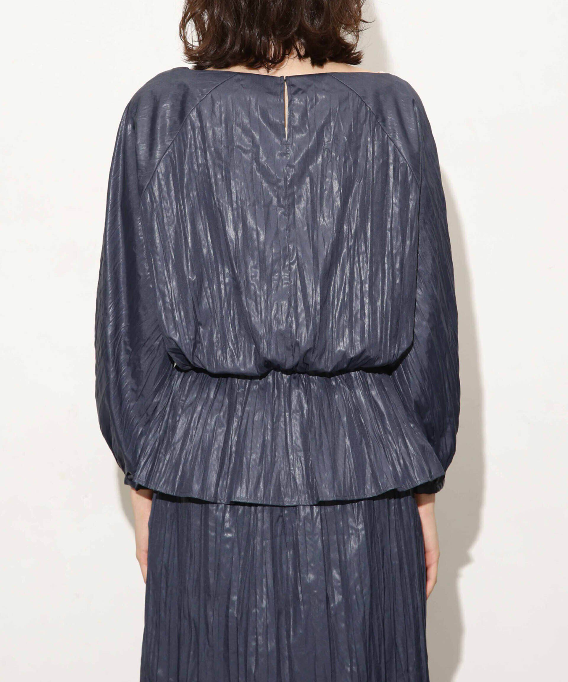 nano･universe「チンツサテンプリーツブラウス（セットアップ可）」|シャツ・ブラウス|