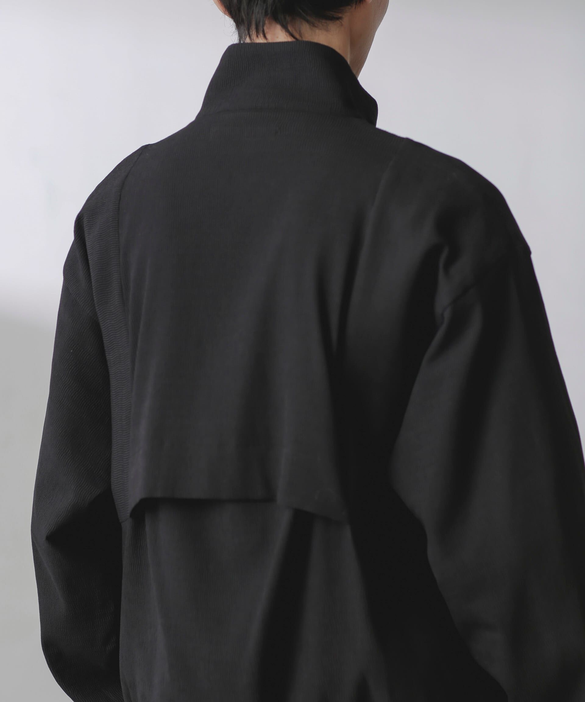 nano･universe「プリーツライクスタンドカラーブルゾン」|ブルゾン・スタジャン|