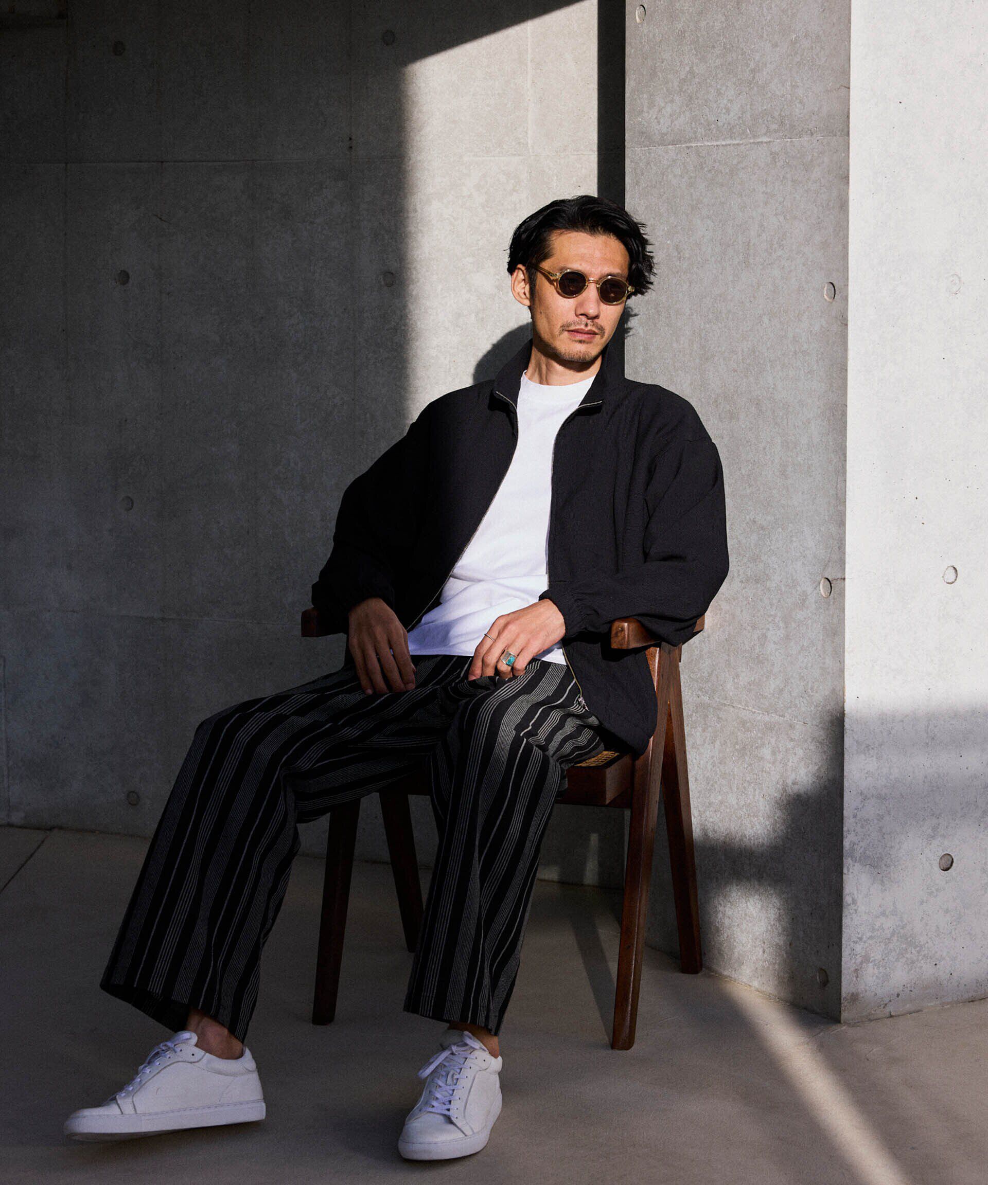 nano･universe「プリーツライクスタンドカラーブルゾン」|ブルゾン・スタジャン|