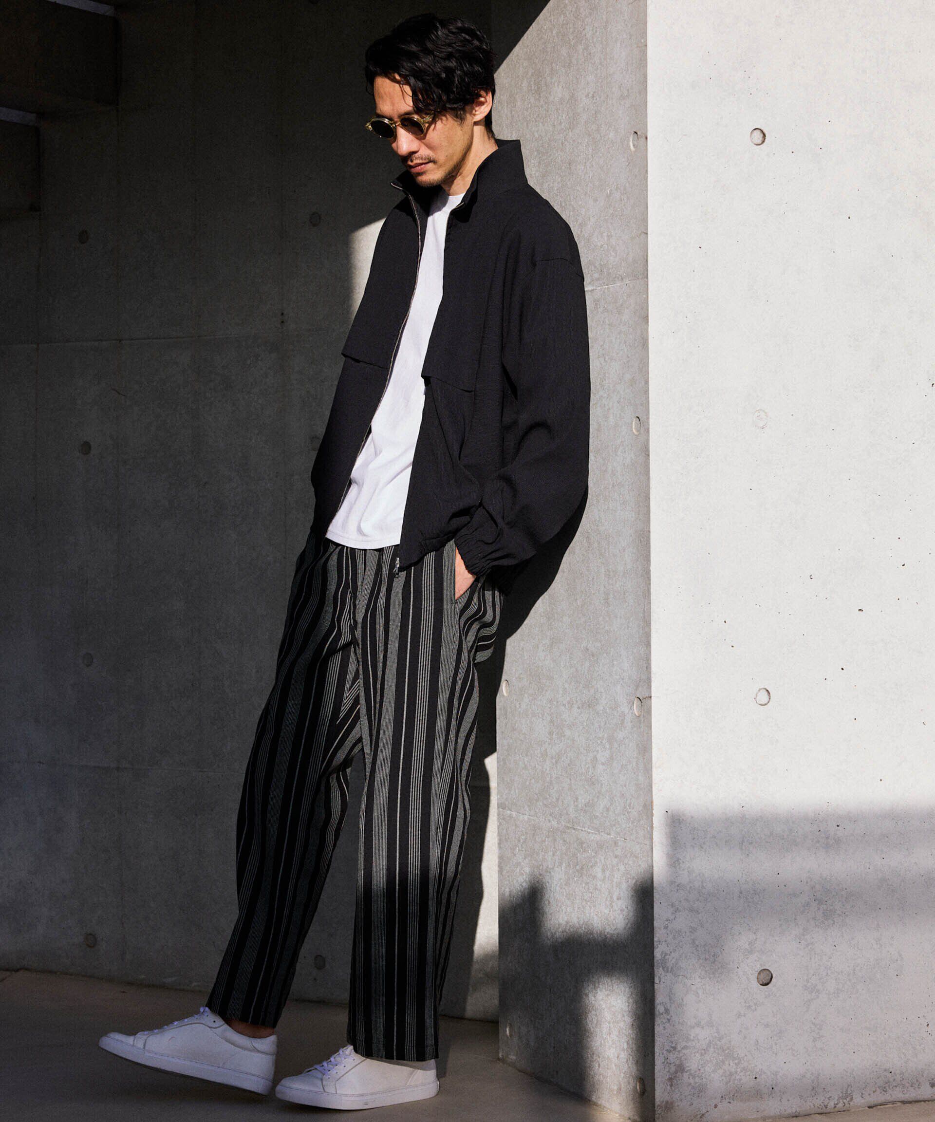 nano･universe「プリーツライクスタンドカラーブルゾン」|ブルゾン・スタジャン|