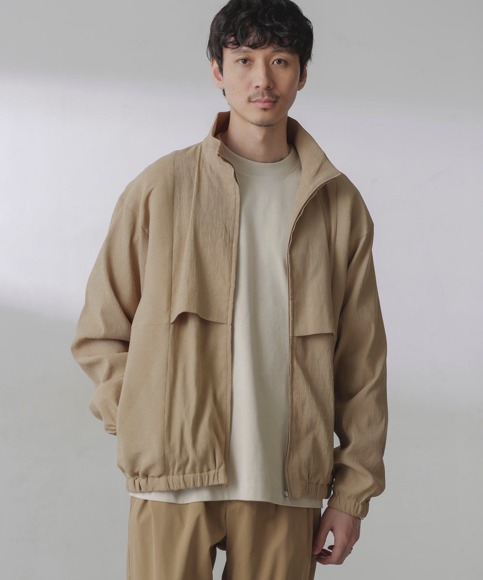 nano･universe「プリーツライクスタンドカラーブルゾン」|ブルゾン・スタジャン|