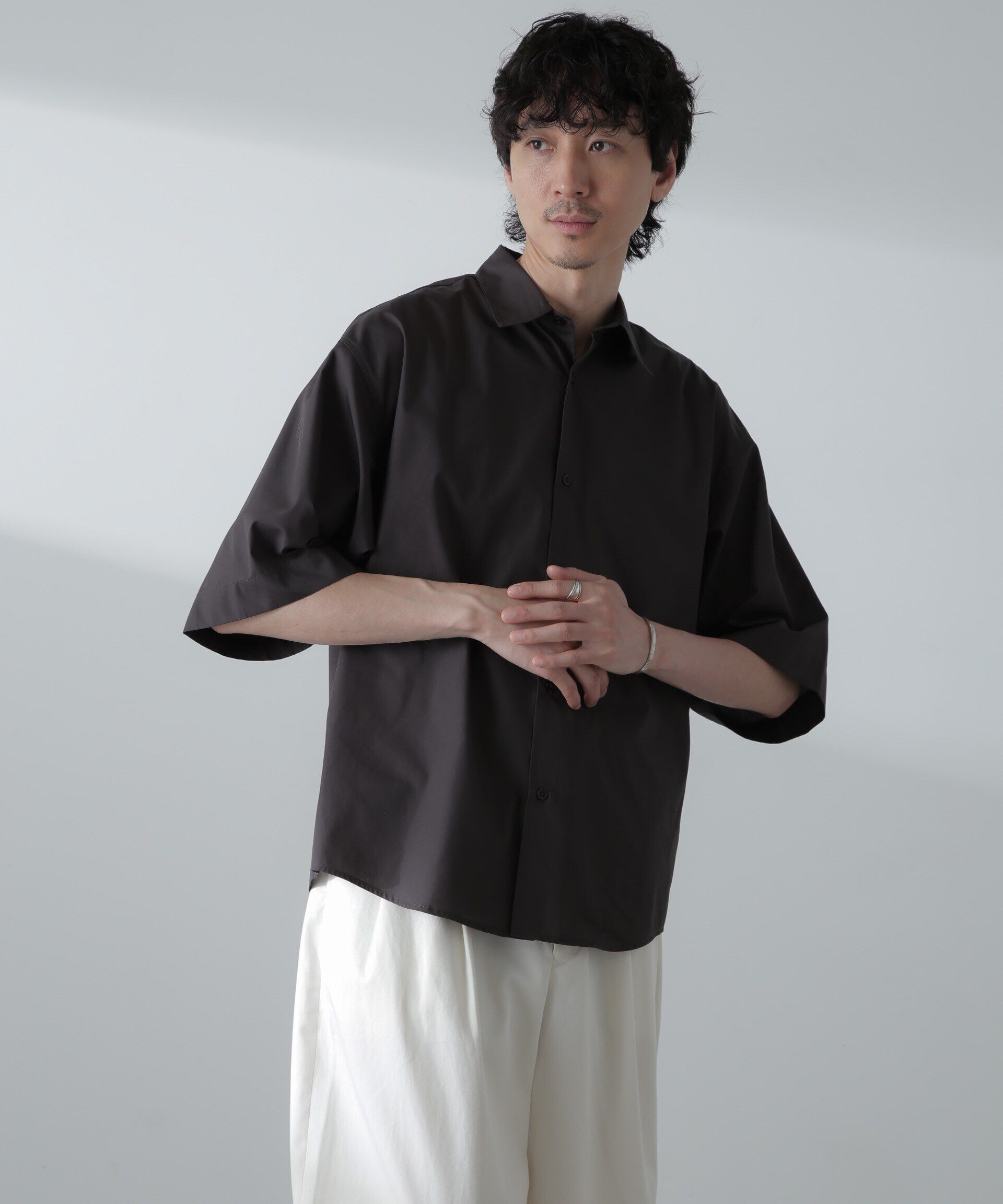 nano･universe「TCタイプライターシャツ 半袖」|シャツ・ブラウス|