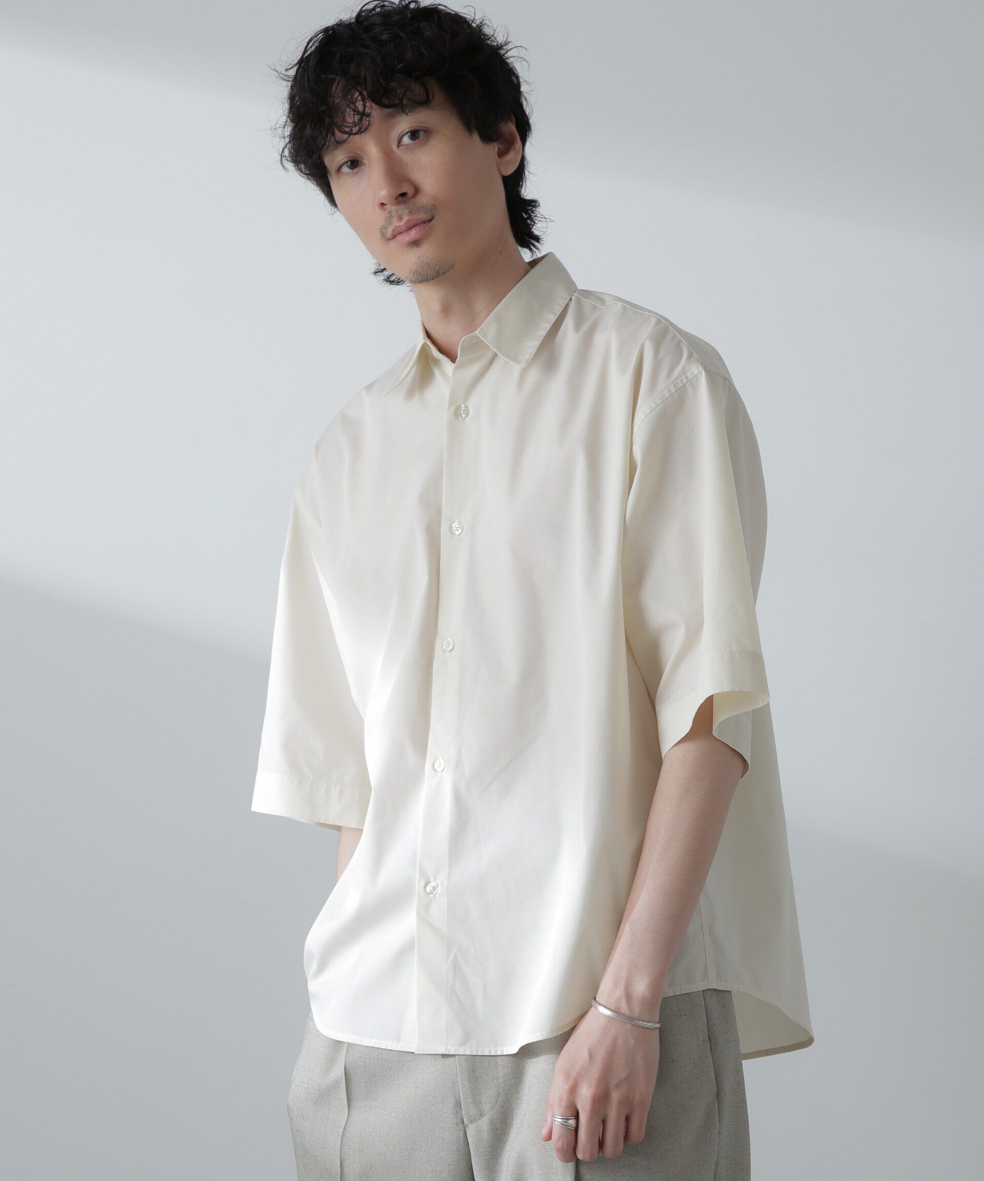 nano･universe「TCタイプライターシャツ 半袖」|シャツ・ブラウス|