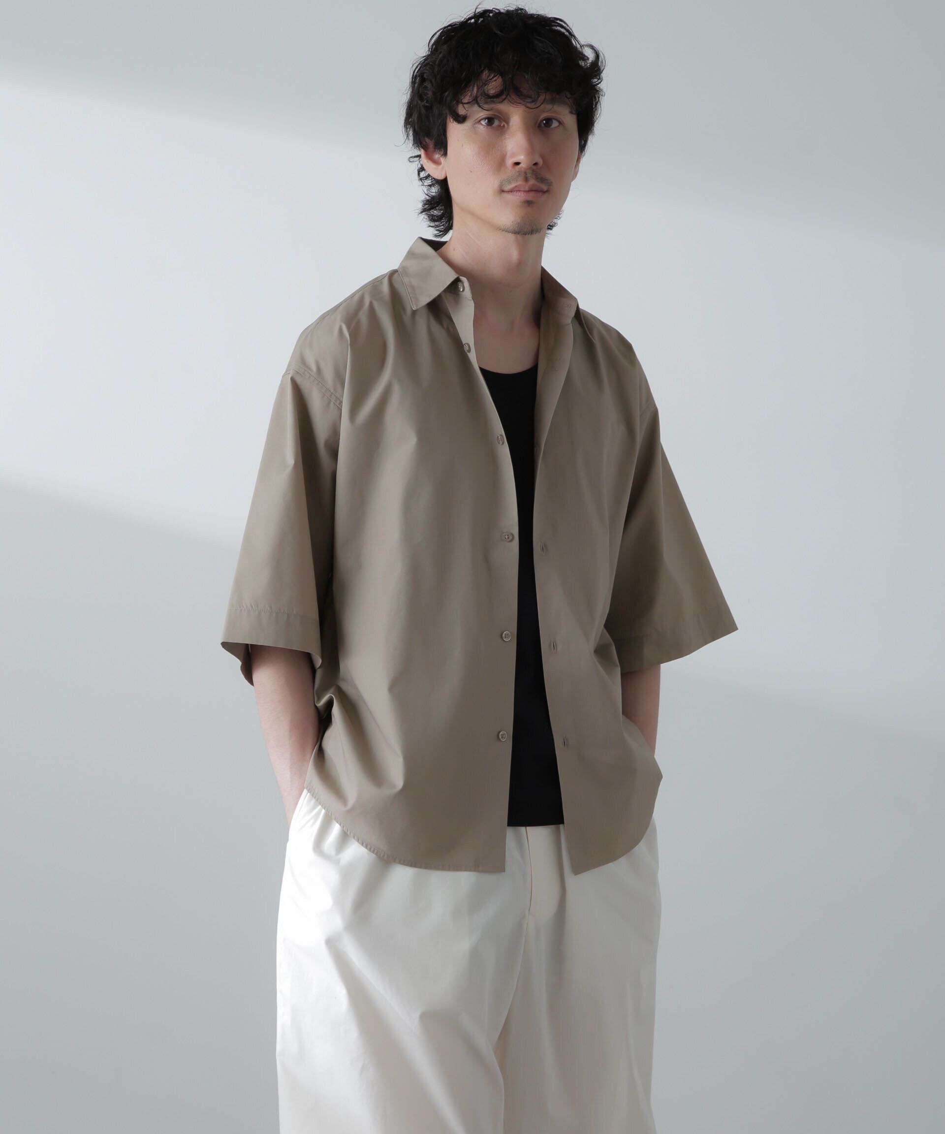 nano･universe「TCタイプライターシャツ 半袖」|シャツ・ブラウス|