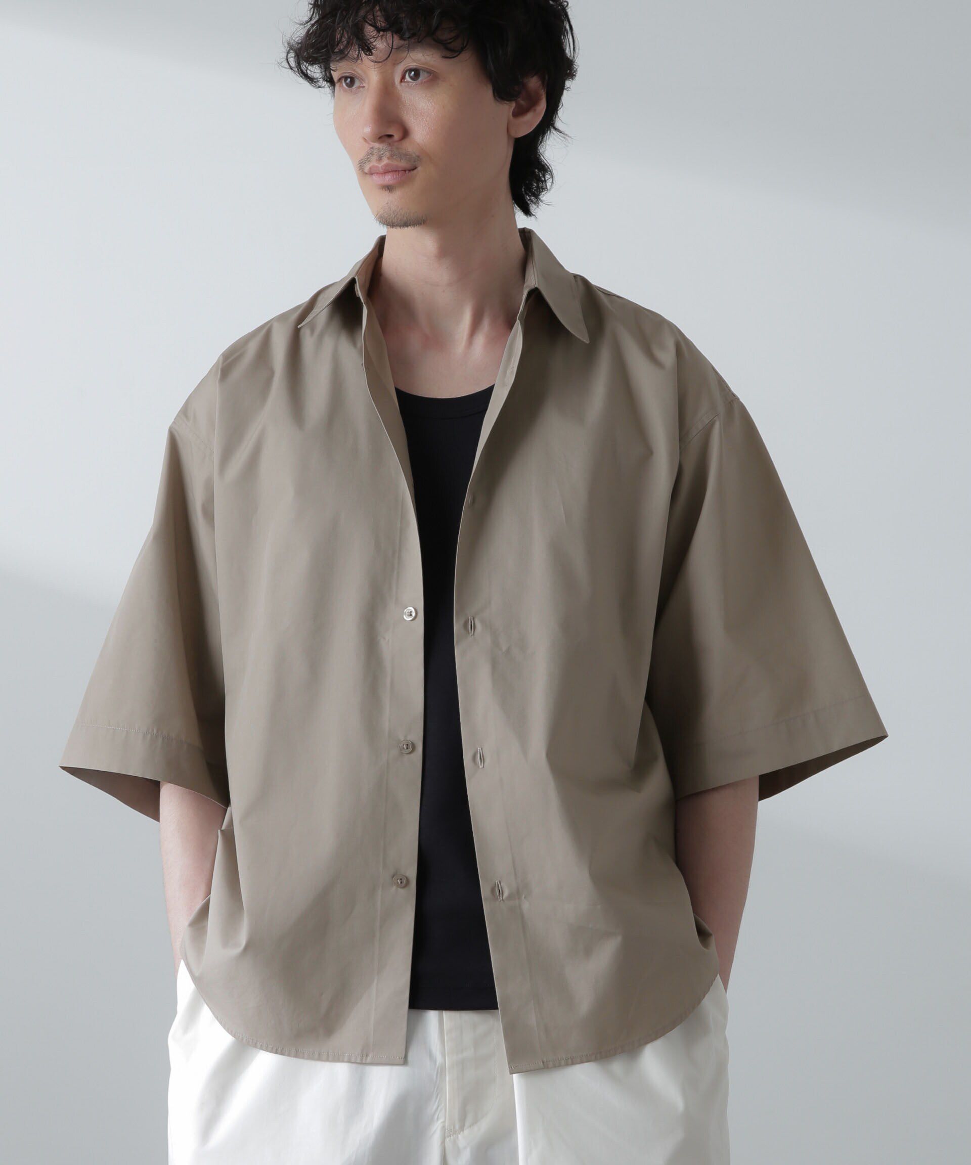 nano･universe「TCタイプライターシャツ 半袖」|シャツ・ブラウス|