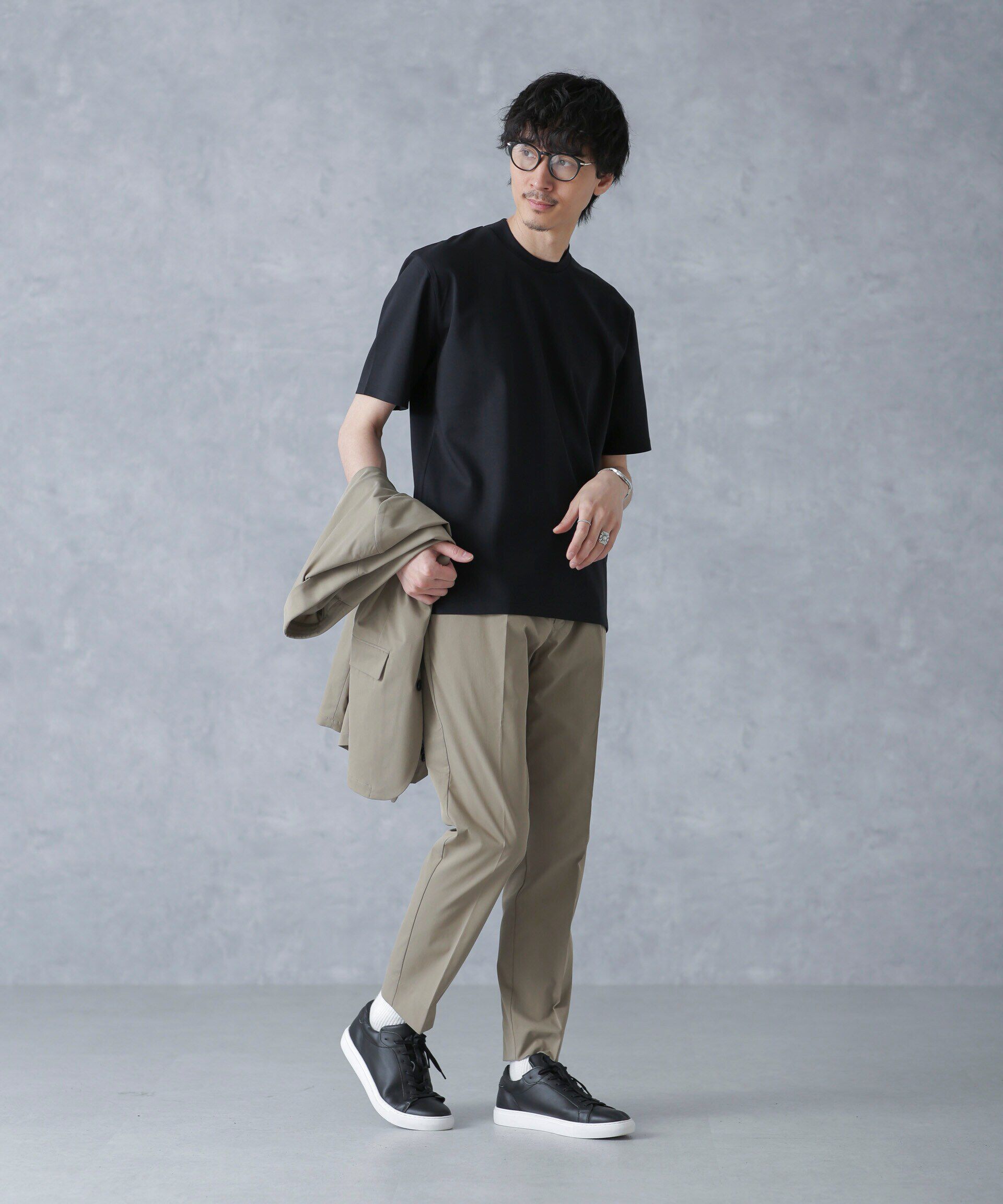 nano･universe「ジャケT(R)プレミアム クルーネック 半袖」|Tシャツ・カットソー|