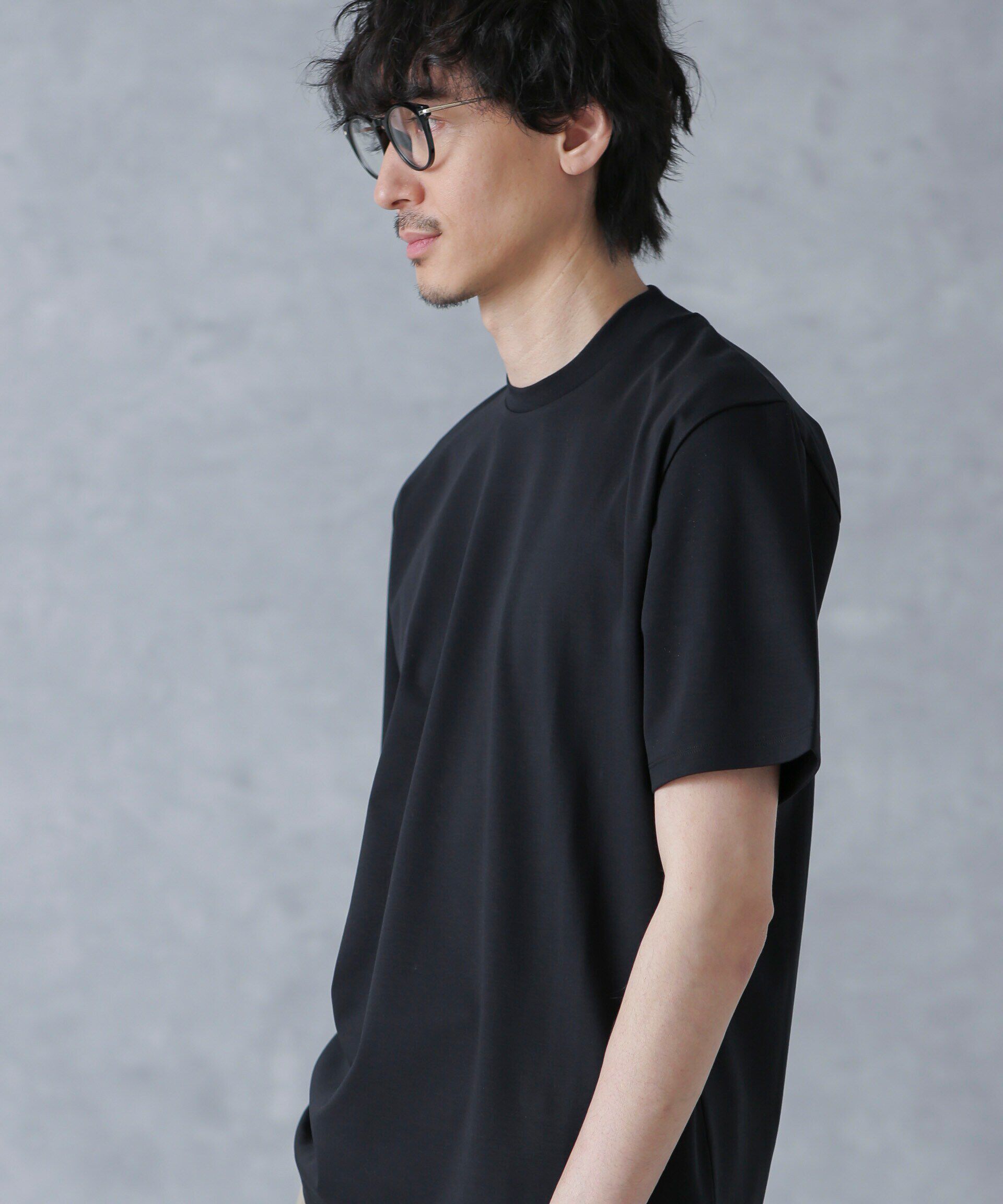 nano･universe「ジャケT(R)プレミアム クルーネック 半袖」|Tシャツ・カットソー|