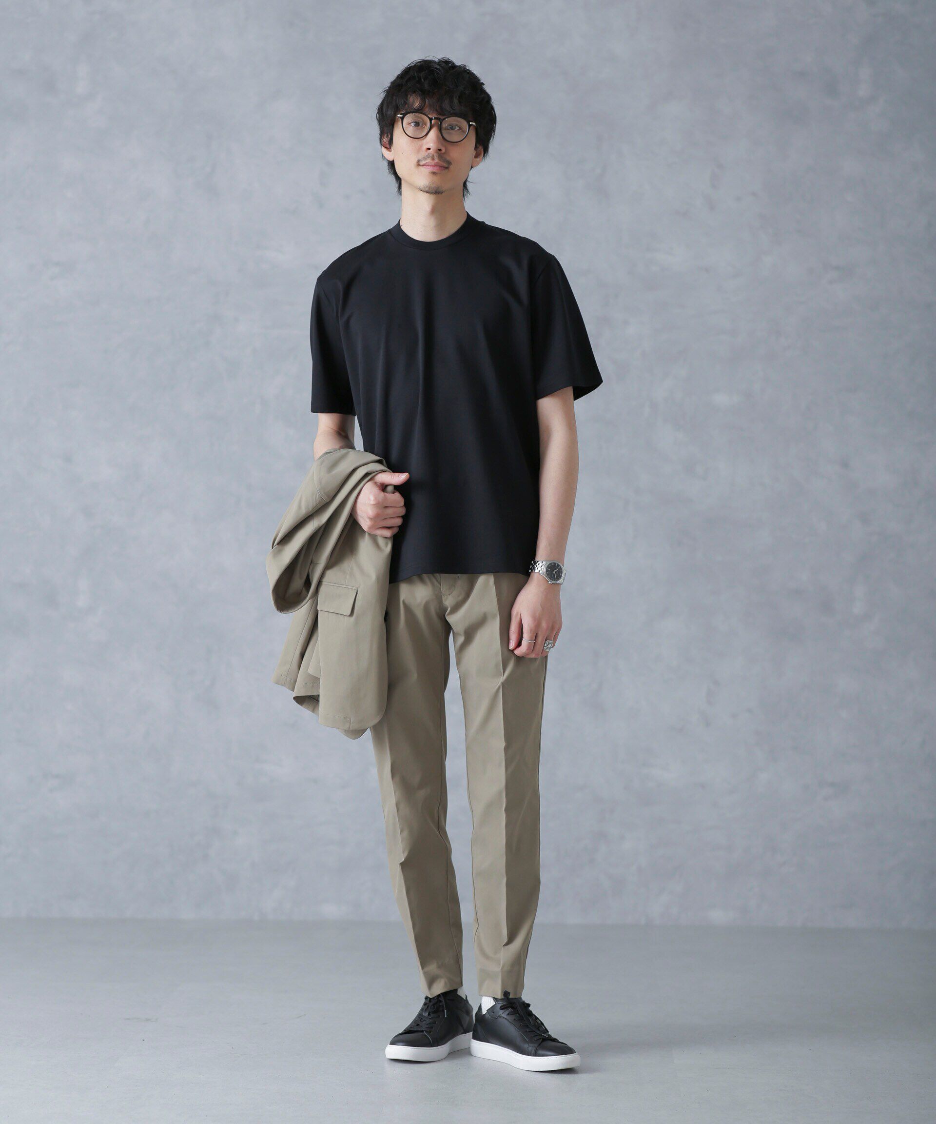 nano･universe「ジャケT(R)プレミアム クルーネック 半袖」|Tシャツ・カットソー|